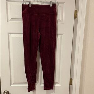 Burgundy Cuddl Duds Leggings size S